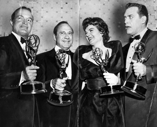 Raymond Burr with other Emmy winners