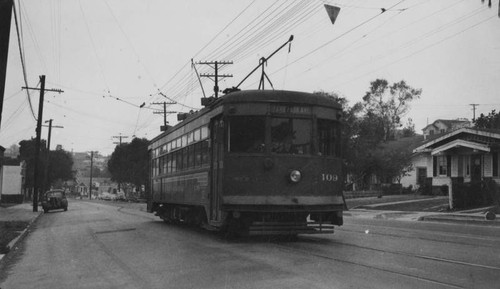 PE car on Echo Park Ave