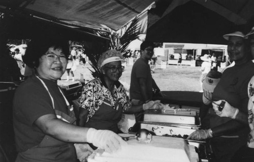 Food service workers at festival