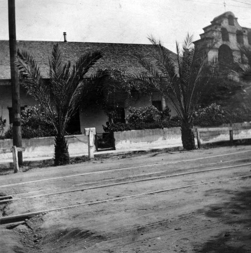 Mission San Gabriel Arcangel Museum, early view