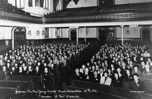 Youth inside church