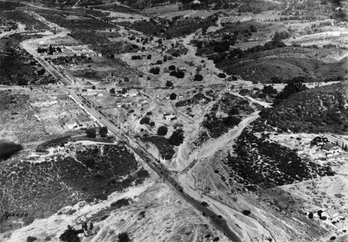 Hall's Canyon wash, aerial view