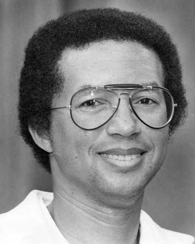 Arthur Ashe, a closeup view