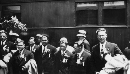 Welcoming party for Czechoslovakians, 1932 Olympics, view 9