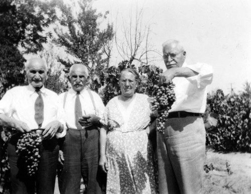 Armenian Americans in vineyard