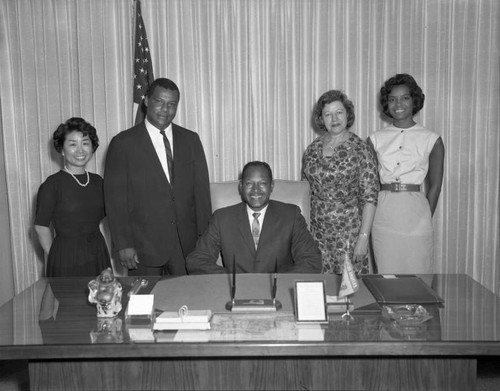 Tom Bradley and staff