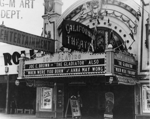 Exterior view of the California Theatre, Venice