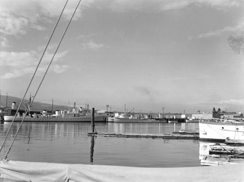 Coast Guard dock in harbor