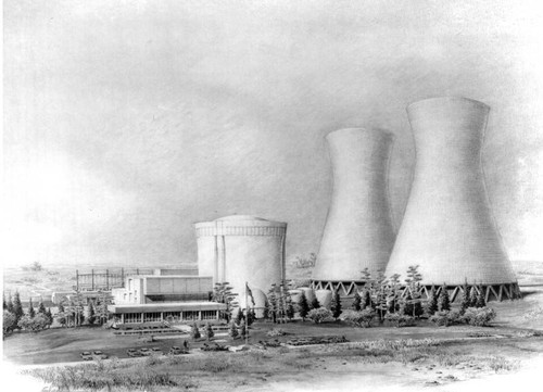 Drawing of Rancho Seco Nuclear power plant