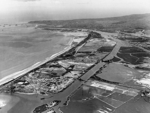 Aerial of harbor