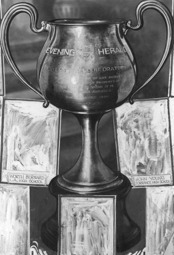 Evening Herald oratorical contest trophy