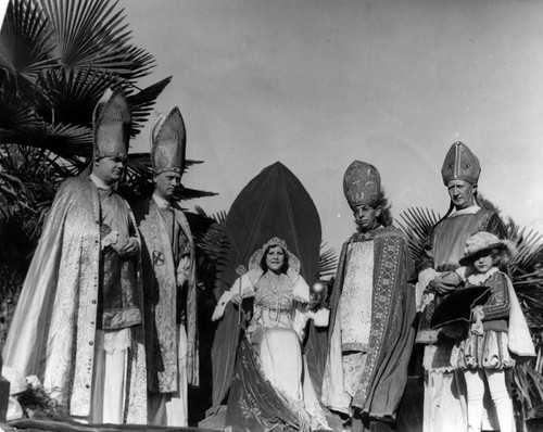 Tournament of Roses queen with clergy