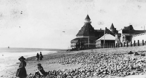 Hotel del Coronado beach scene