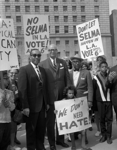 James Roosevelt attends civil rights rally
