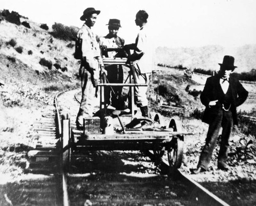Chinese railroad workers near Lang