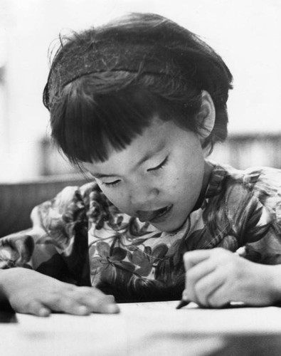 Writing at Pio Pico Branch Library