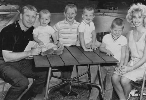 Mickey Mantle and family