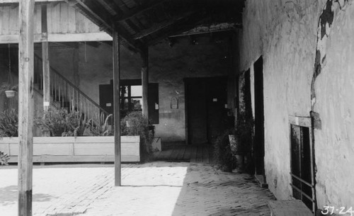 Pio Pico adobe courtyard