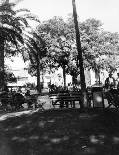 Relaxing in Plaza Park