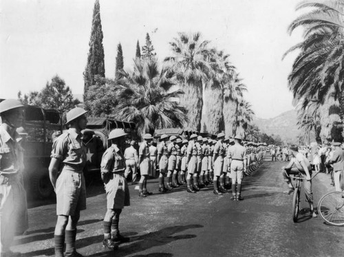 Military convoy from Riverside to Los Angeles