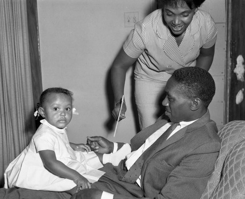 Unidentified African American family at home