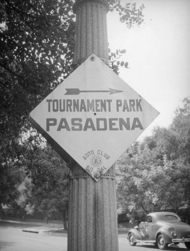 Tournament Park Pasadena sign