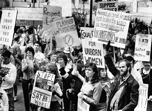 Rally For Life demonstrators