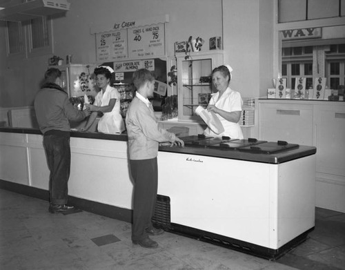 Service at a Currie's Ice Cream store