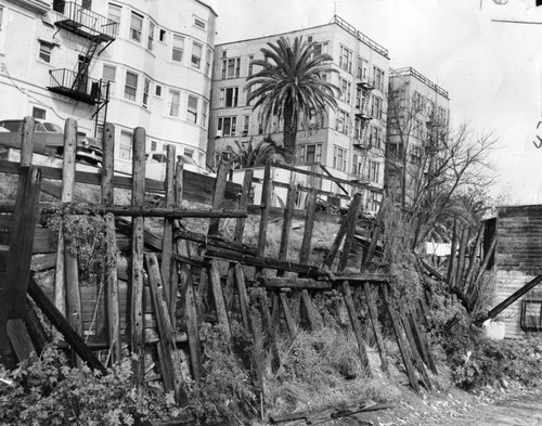 Old poles hold up Bunker Hill