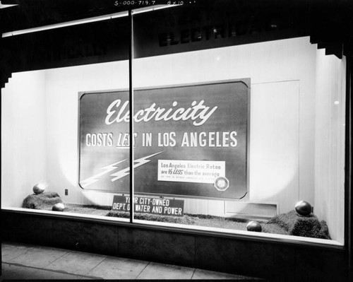 Window display for L.A. Dept. of Water and Power