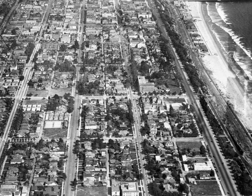 Aerial view of residential section