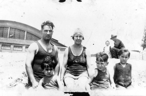 Family at Santa Monica Beach