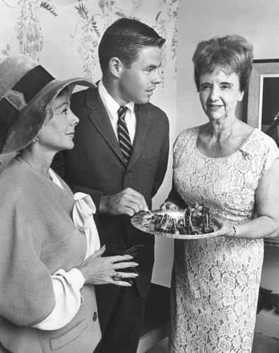 Dennis Murphy, Mrs. Roger Kelly and Mrs. Edward Gephart at George Murphy reception