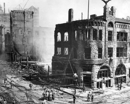 Los Angeles Times Building after bombing