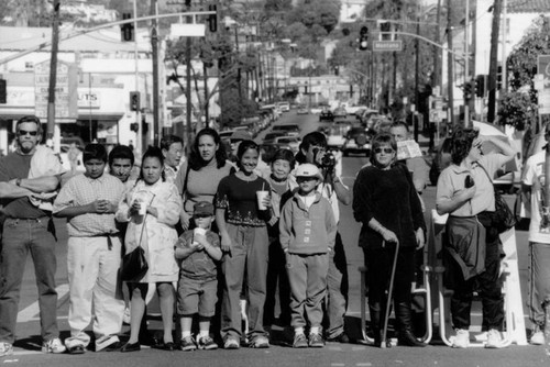 People at the Echo Park Christmas Parade