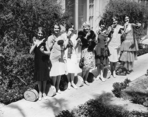 Seven beauties in stylish attire