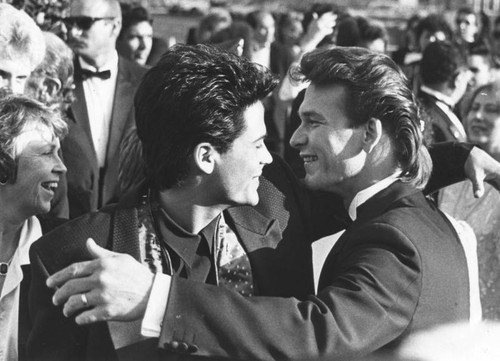 Rob Lowe and Patrick Swayze at Academy Awards