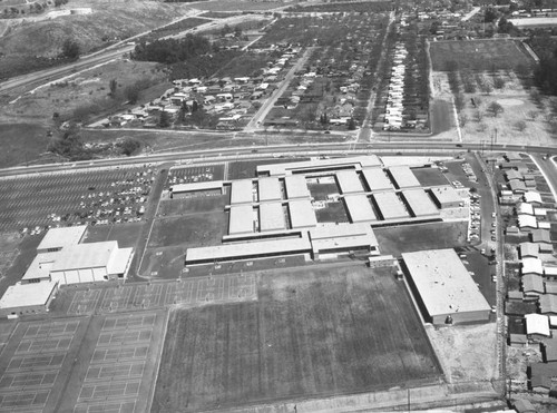 Ganesha High School, Fairplex Drive, view is looking east