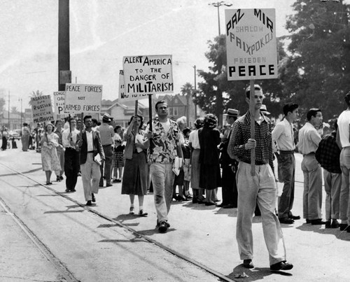 Picketing for peace