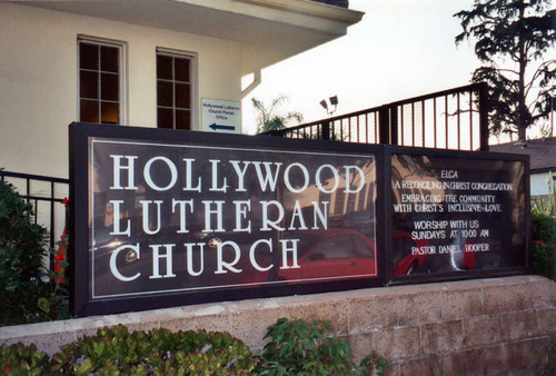 Hollywood Lutheran Church marquee