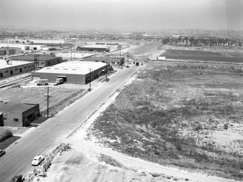 Central Manufacturing District warehouses, looking northwest