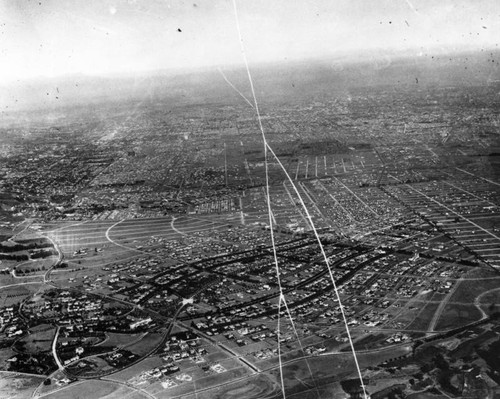 Aerial view of Beverly Hills