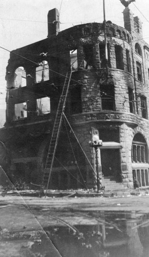 Los Angeles Times Building after bombing