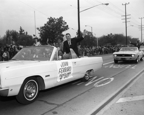 John Ferraro parades in procession