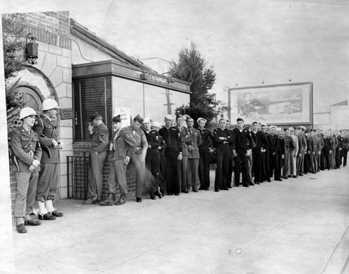 Servicemen at Thanksgiving Dinner site