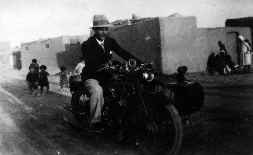 Man on motorcycle