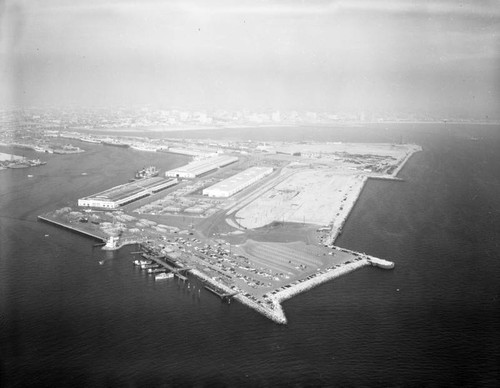 Pier "F", Long Beach Harbor, looking northeast