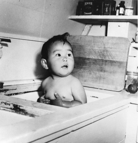 Girl in sink