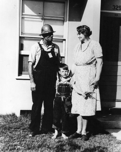 Defense worker and his family