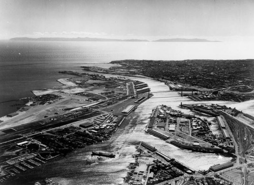 Aerial view of Port of Los Angeles